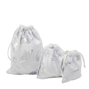 Sac cadeau imprimé à cordon de serrage multi-styles pour la décoration festive de Noël - Product Image 2