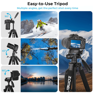 Trípode Profesional Zomei Q188 de 188 cm para Cámara de Video DSLR y Teléfono con Soporte para Teléfono - Product Image 3