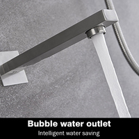 SANIPRO 3 fonctions système de pomme de douche cascade de pluie robinet de salle de bains mitigeur de bain ensemble de douche mural dissimulé