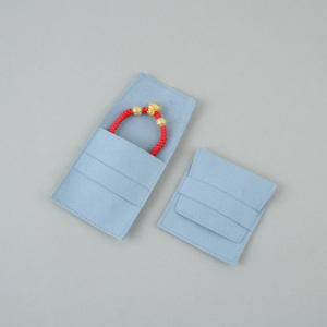 Bolsa de Joyería con Logotipo, de Microfibra y Terciopelo, con Solapa, para Mujer, de Viaje, Popular en América, Portátil, Cuadrada - Product Image 3