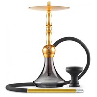 Nouveau Narguilé Moderne Doré de 21 pouces avec Miroir, Chicha en Aluminium et Verre, Ensemble Complet