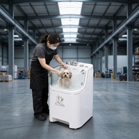 Baignoire pour chien électrique ergonomique de luxe, réglable en hauteur, en acrylique blanc, pour salle de bain