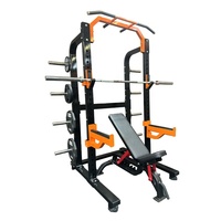 Station multifonction Smith Gym Machine avec pile de poids, noire, machine Smith complète Powertec Gym, équipement d'exercice tout-en-un