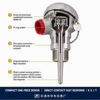 Thermocouple Huadong série 700, norme américaine, réponse thermique rapide, types K, E, J, T, avec tête de connexion sablée