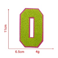 11CM Brodé Étiquette Lettres Off-the-Shelf Vêtements Accessoires Chenille Étiquette pour Chapeau