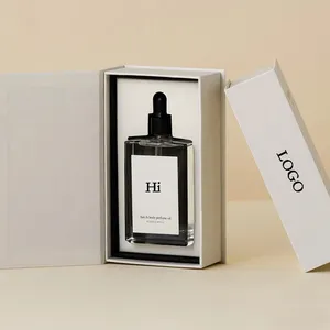 Luxury Cosmetic Packaging Box Custom Logo Foldable Rigid Cardboard Essential Oil Perfume Bottle Gift Box