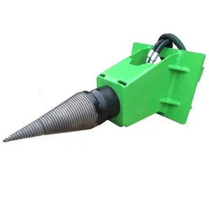 Hot sale mini excavator attachment hydraulic screw cone wood log splitter