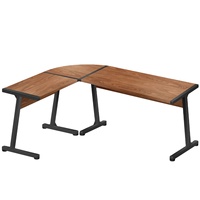 Bureau d'ordinateur en bois en forme de L extensible, vente en gros d'usine, avec couleur personnalisable, design ergonomique pour le bureau à domicile et le gaming