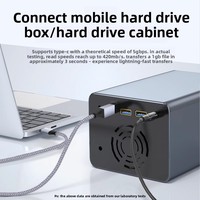 Kabel Data Kecepatan Tinggi Type-C 3.0 dengan Konektor USB Type-C ke USB 3.0 Konduktor Tembaga untuk Printer & Hard Disk (Paduan Aluminium)
