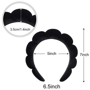 Bandeau de Spa en Éponge Douce pour le Lavage du Visage et le Maquillage, Bandeau Antidérapant pour Soins de la Peau avec Bracelets, Accessoire de Beauté Nuageux et Moelleux, Cadeau - Product Image 6