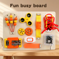 Juego de Mesa Multifuncional Educativo Temprano para Niños de 5 a 7 Años, Aprendizaje de Habilidades para la Vida, Juguete de Madera, Tabla Sensorial