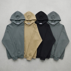 Sudadera con Capucha Extra Grande de Forro Polar para Hombre, de Invierno, con Logotipo Personalizado Serigrafiado, 100% Algodón, Sin Cordones, Venta al Por Mayor - Product Image 2