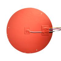 Tapis de coussin chauffant rond flexible 200 degrés Celsius maximum 220v 30W 3 contrôleur de température à l'échelle adhésive