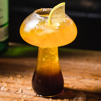 Verre à cocktail transparent en forme de champignon de 8,5 oz pour vin, cocktails et jus de fête