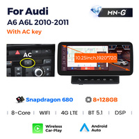 MEKEDE-Pantalla táctil para coche, Snapdragon 680, navegación GPS, Android, 8 núcleos, 4G, wifi, para AUDI A6 2005-2011 360, cámara de vídeo