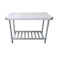 Vente en gros d'équipement de cuisine, banc d'assemblage en acier inoxydable, table de travail en acier inoxydable pour café, cantine et cuisine