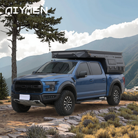 Mini-camping-car de luxe moderne à glissière pour camion, léger, étanche, à coque rigide, pour voyages tout-terrain, à monter sur camion, en promotion