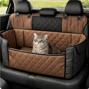 Housse de siège auto pour chien 100 % imperméable, hamac robuste, résistant aux rayures, antidérapant, durable, doux, surélevé, toutes saisons, pour siège arrière - Product Image 1