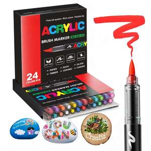 MK0027024 Marcadores de Punta Suave de Alta Elasticidad con Sistema de Control de Tinta Líquida Directa de Grado Profesional, 12/24/36 Colores, Sin Necesidad de Presionar - Product Image 1