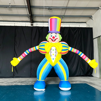 Costume gonflable de mascotte de clown de Noël en tissu Oxford pour événements festifs, spectacles et publicité