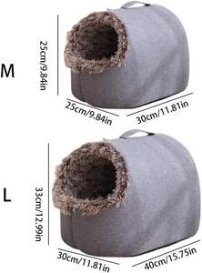 Cama Cueva Semicerrada para Perros y Gatos, Casa Cálida para Mascotas Pequeñas y Medianas, Cama Cueva de Felpa Removible y Lavable para Gatos en Invierno - Product Image 6