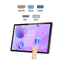 Monitor de Pantalla Táctil Capacitiva de 24 Pulgadas con Retroiluminación LED, Carcasa de Metal, VGA, USB, HD, Monitor de Escritorio Portátil para PC para Negocios