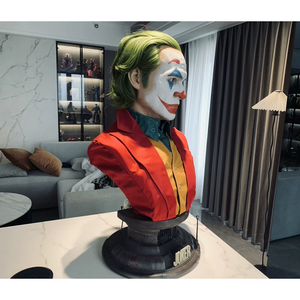 Sculpture en résine grandeur nature du Joker, figurine d'action, personnage de film, buste en résine de <span class=keywords><strong>Joaquin</strong></span> Phoenix pour décoration - Product Image 2