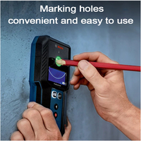 Detector de Tuberías Metálicas Profesional GMS120-27, Escáner de Seguridad para Paredes con Preperforación, para Detección de Varillas, Tuberías de Cobre y Cables Eléctricos
