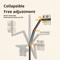 Support de bureau universel réglable à 360 degrés, support mécanique pour téléphone et tablette avec hauteur réglable, compatible avec tous les appareils