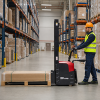 Chariot élévateur à palettes électrique compact moderne 1000 kg 1500 kg, certification CE ISO, hauteur de levage personnalisable pour entrepôt