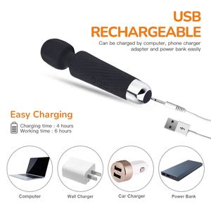 Baguette de massage professionnelle <span class=keywords><strong>luna</strong></span> pour femmes, sans fil, rechargeable, 8 vitesses, 20 motifs - Product Image 4