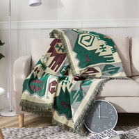 American Country Style Doppelseitige Baumwoll sofa Decke Turtle Pattern Multifunktion ale staub dichte Abdeckung Woven Technique Spot