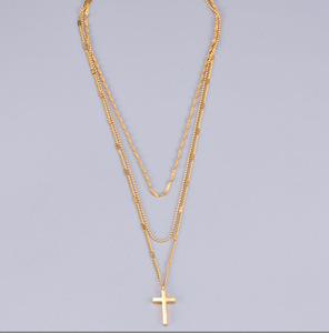 종교 기독교 믿음 예수 십자가 보석 스테인레스 스틸 도금 18K 골드 크로스 목걸이 여성 남성 - Product Image 4