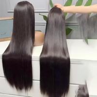 Perruque frontale 13x4 en cheveux humains avec dentelle suisse transparente, perruques frontales HD sans colle en cheveux humains vierges bruts vietnamiens en gros