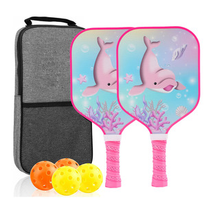 Ensemble de pickleball pour enfants, raquettes en fibre de verre avec balles et sac de transport pour le jeu en plein air - Product Image 1
