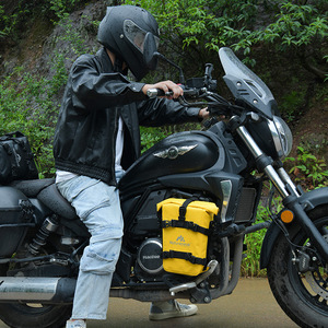Sac de protection pour moto Naturepeak, PVC imperméable, grande capacité, sac de conduite tout-terrain, jaune, noir, gris - Product Image 1