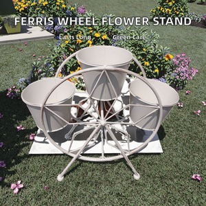 Pots à fleurs en fer décoratifs pour balcon et cour, articles divers pour le jardinage au sol - Product Image 2