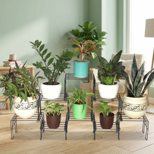 Support à plantes moderne en métal avec finition thermolaquée pour plantes vertes d'intérieur, décoration intérieure, style minimaliste - Product Image 6