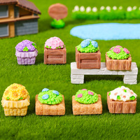 Ornamen Lanskap Miniatur untuk Berkebun, Bunga Kecil, Dekorasi Meja Rumah, Kerajinan Resin DIY, Aksesoris Ornamen Kecil