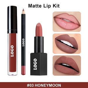 Set de Brillo Labial y Delineador de Labios de Marca Privada, Resistente al Agua, Larga Duración, Alta Pigmentación, Maquillaje Hidratante, Venta al Por Mayor, En Stock - Product Image 4