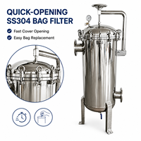 Boîtier de filtre à sac en acier inoxydable SS304 à ouverture rapide pour le traitement de l'eau, la filtration des aliments, des boissons et des produits chimiques