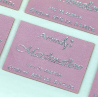 Étiquettes autocollantes imperméables personnalisées, impression en relief sur cuir, étiquette pour flacon de parfum, pour bougies, parfums et cosmétiques