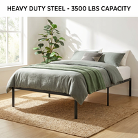 Lit simple en fer moderne et simple, assemblage facile en 20 minutes sans outils, prix d'usine, vente chaude