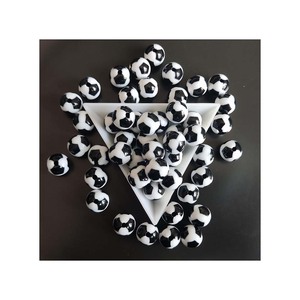 <span class=keywords><strong>Perles</strong></span> acryliques sportive <span class=keywords><strong>blanches</strong></span>, 1000 pièces, 12mm, <span class=keywords><strong>perles</strong></span> rondes à gros trous, à motif de volley-ball, <span class=keywords><strong>perles</strong></span> d'espacement pour la fabrication de bijoux - Product Image 2