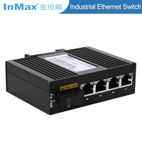 10/100m taux de transmission de fibre optique à rj45 convertisseur de média 5 ports commutateur industriel