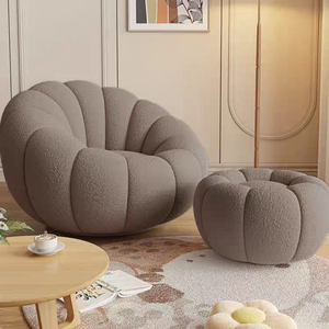 Sillón Nórdico Teddy para Sala de Estar, Tela de Lana, Sofá Individual de Lujo, Sillón de Descanso, Sillón Reclinable - Product Image 5