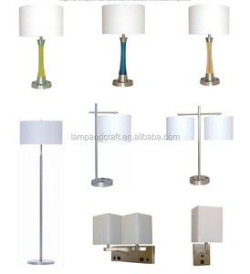 New Hotel Collection Industrial Style LED Lamp Set Fabric Shade Floor Table Wall Lamps for Guest Room - Product Image 5