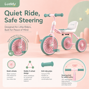 Cochecito de viaje ligero Luddy 3 en <span class=keywords><strong>1</strong></span>, <span class=keywords><strong>triciclo</strong></span> para niños pequeños, bicicleta de equilibrio para bebés, juguete para pasear por el parque - Product Image 5