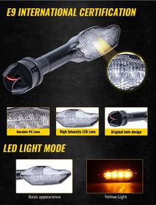 Luces <span class=keywords><strong>Intermitentes</strong></span> <span class=keywords><strong>LED</strong></span> para Motocicleta con Aprobación E-Mark, Luces de Giro Ámbar para Yamaha MT01 MT07 MT09 - Product Image 2
