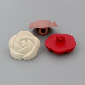 Botones de Plástico Rectangulares Versátiles de Alta Gama con Diseño de Rosas Pequeñas y Coloridas para Mujer, en Aleación de Zinc - Product Image 4